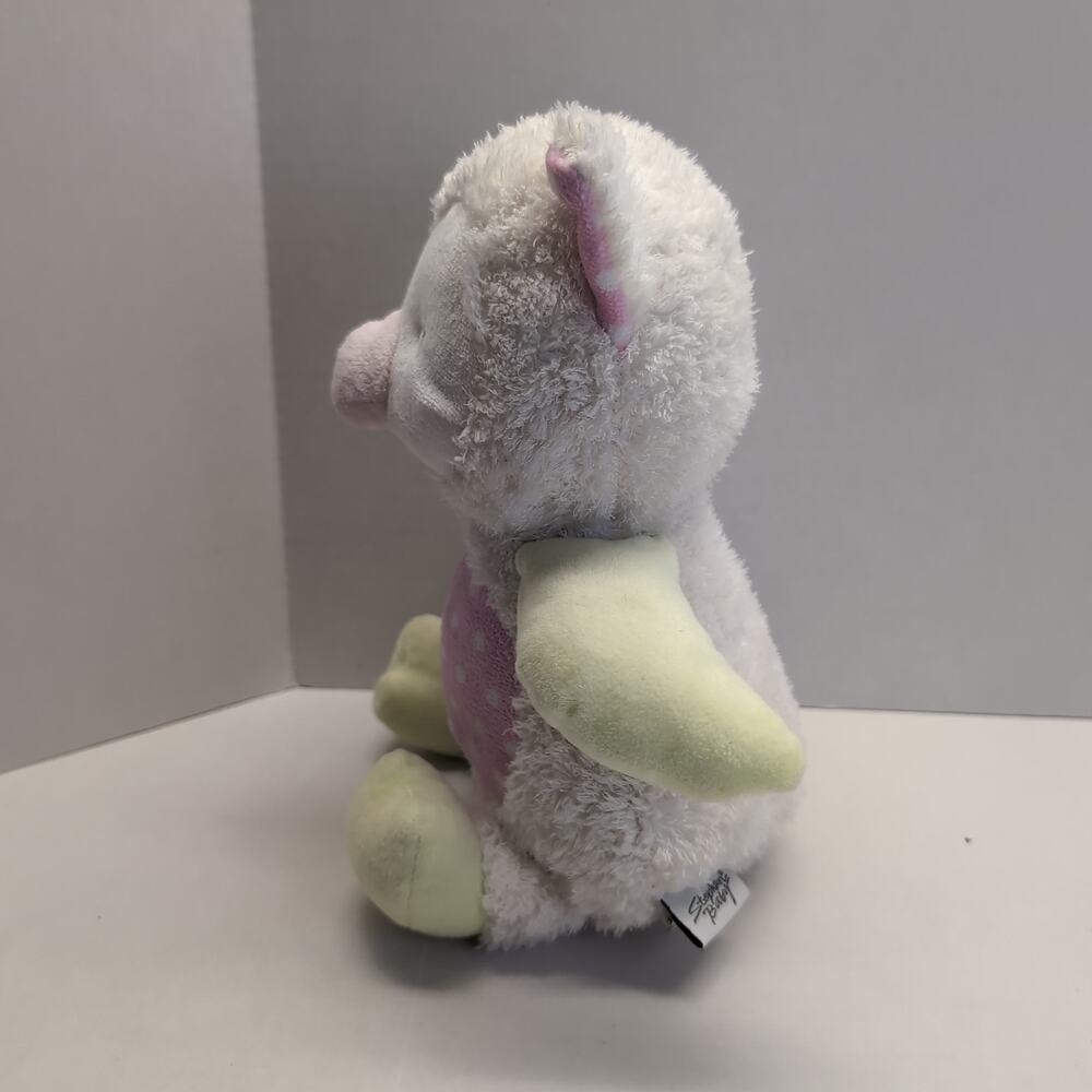 Stephan Baby Plush Sleepy Eye Owl Stuffed Animal Toy Green White Pink - Picture 5 of 10